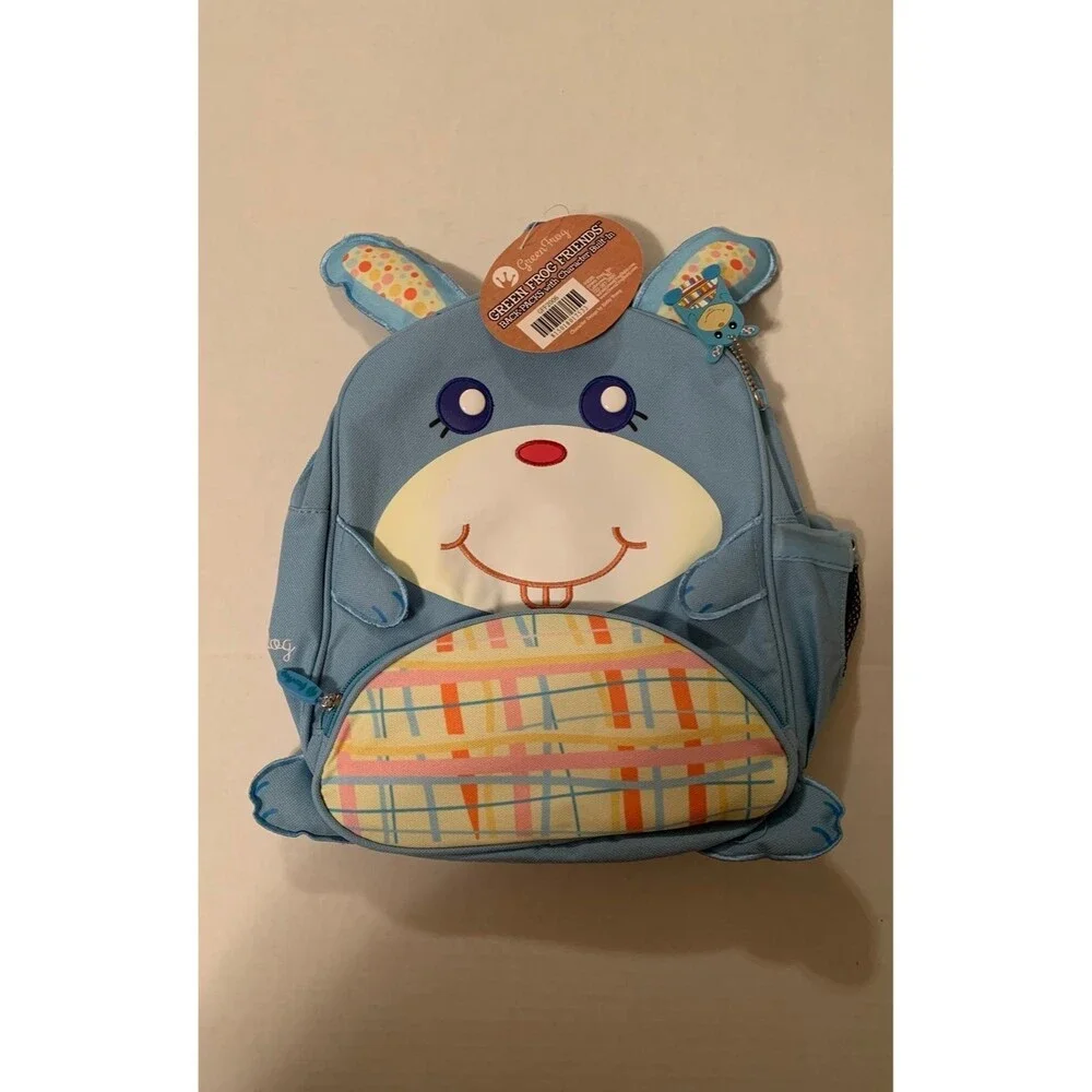 Green Frog Friends Bunny Backpack